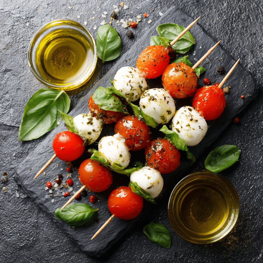 Mozzarella Balls with Basil