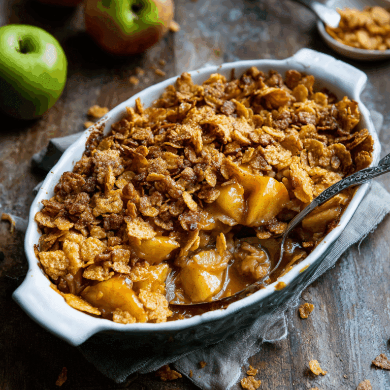 Butterscotch-Cornflake Apple Crisp