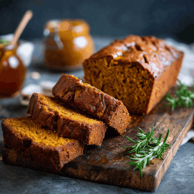 Pumpkin Bread (with Apple Cider Reduction)