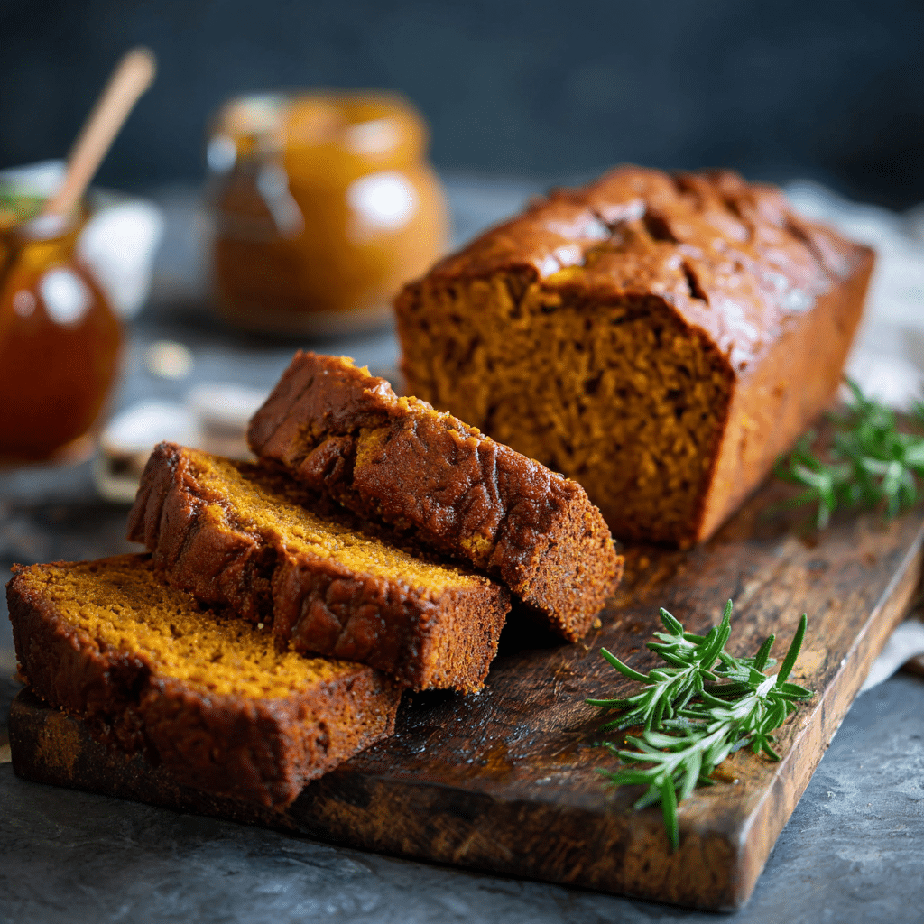 Pumpkin Bread (with Apple Cider Reduction)