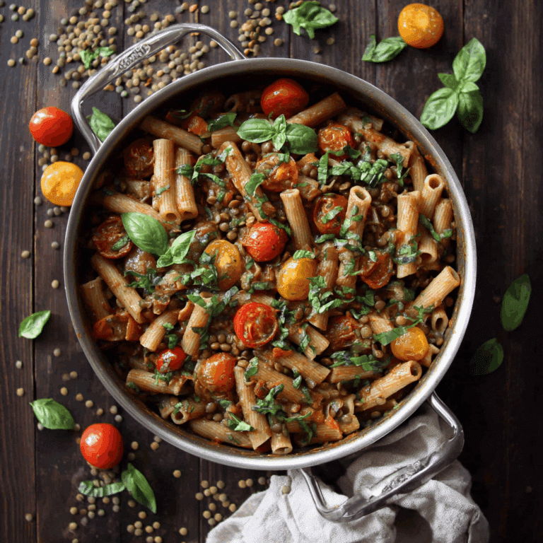Lentil One‑Pot Pasta