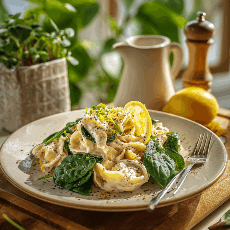 Lemon Ricotta & Spinach Pasta