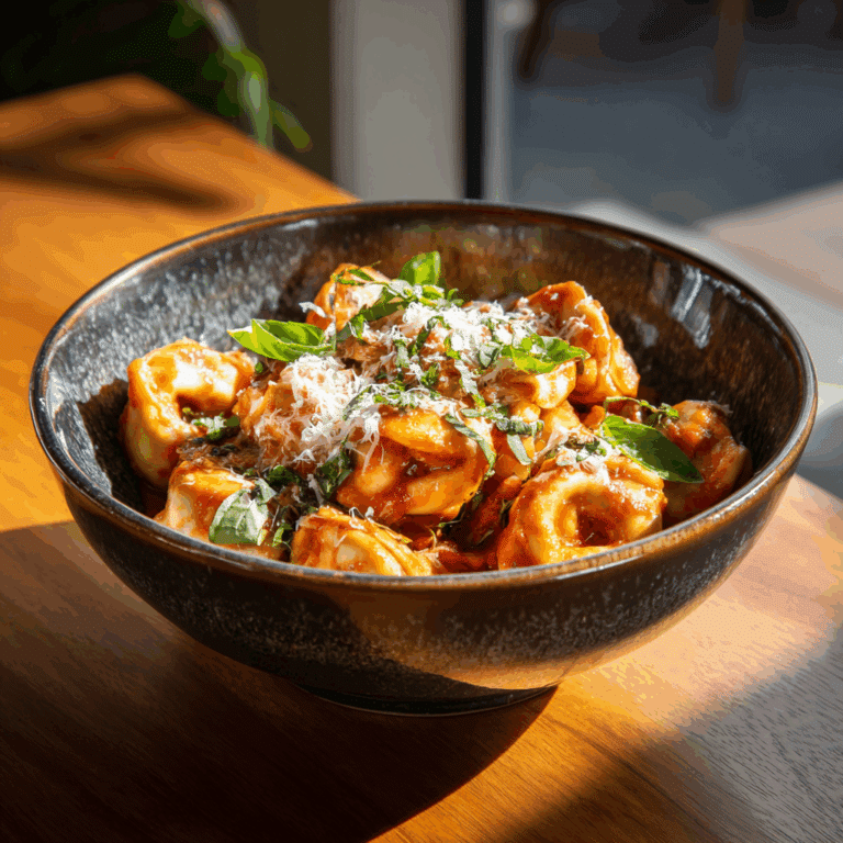 Cheese Tortellini in Tomato Sauce