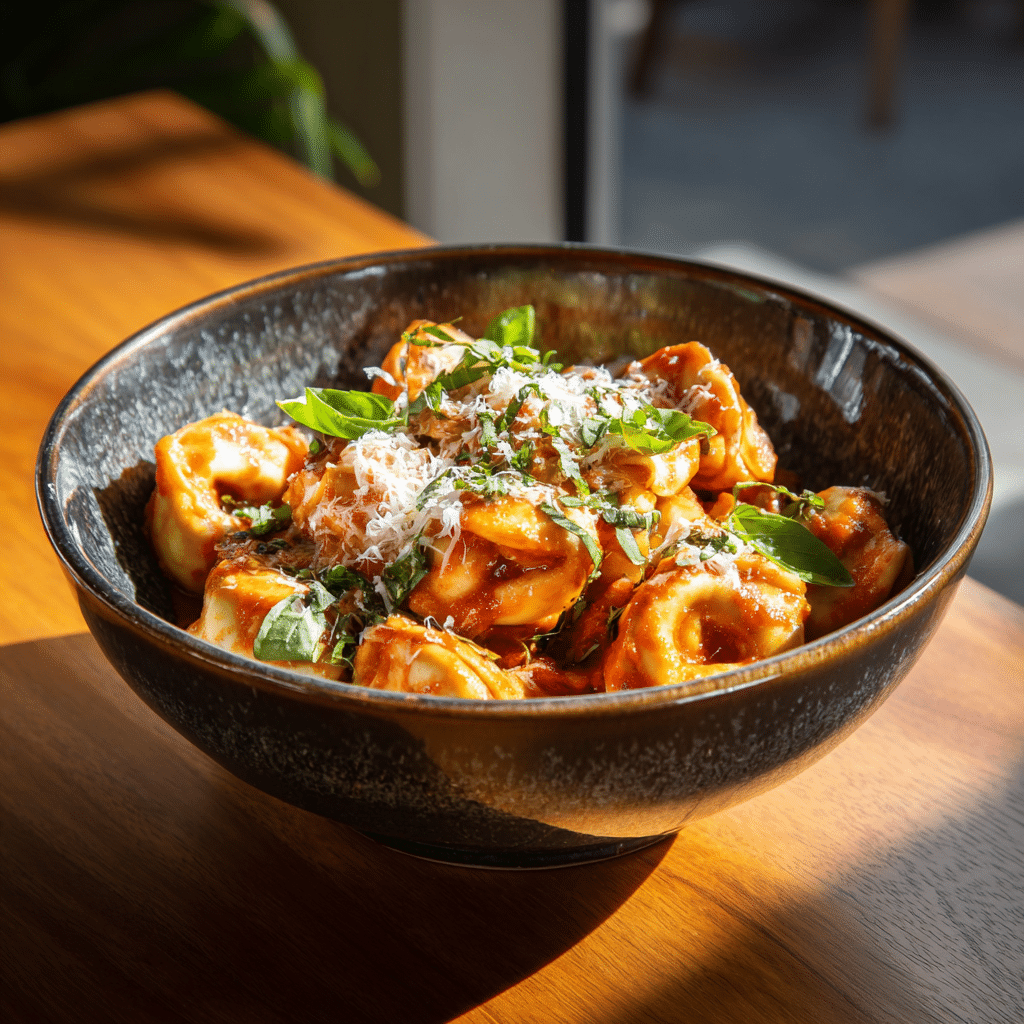 Cheese Tortellini in Tomato Sauce
