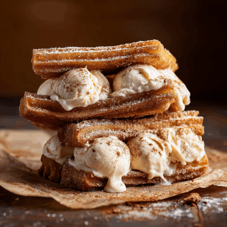 Churro Ice Cream Sandwiches