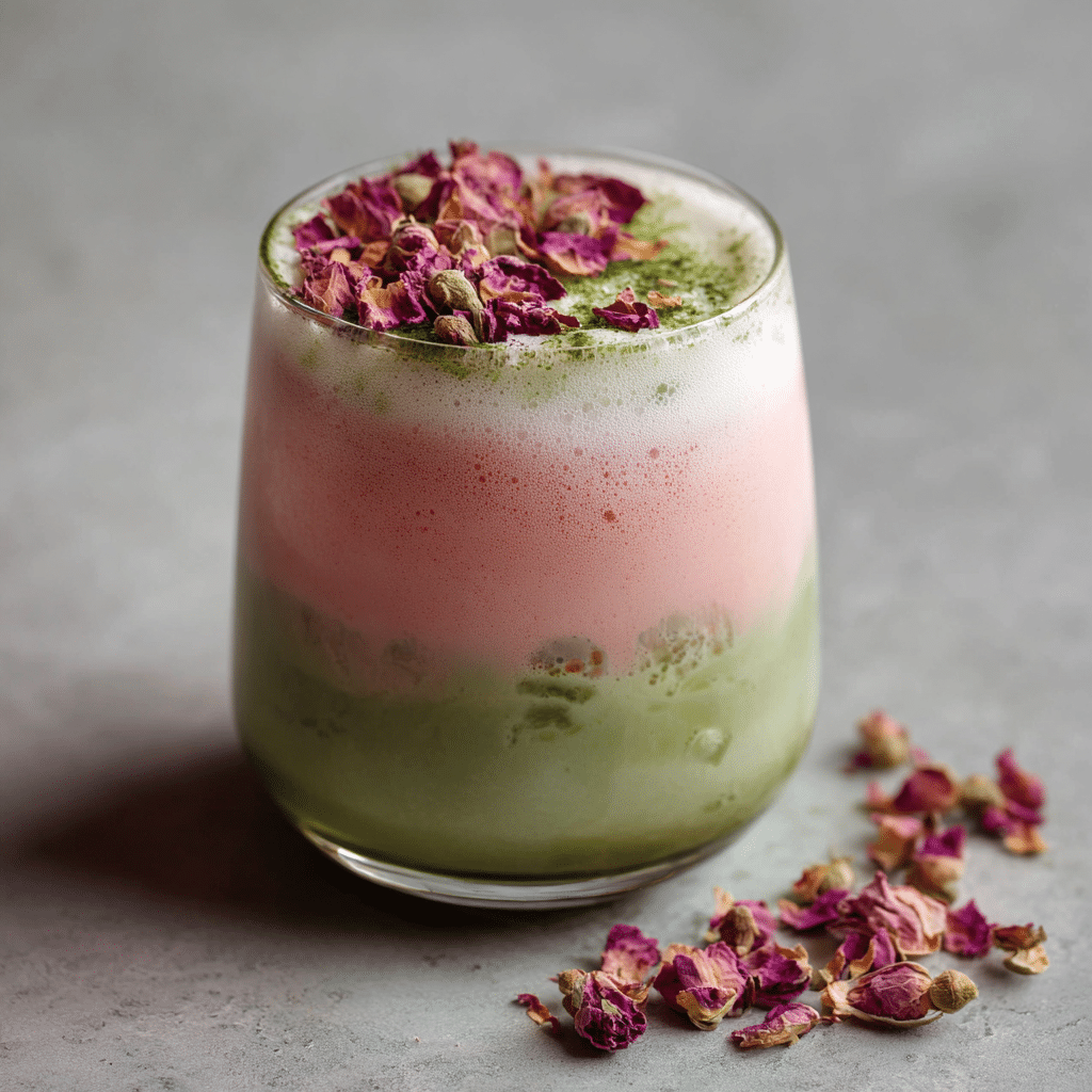Iced Rose Matcha Latte