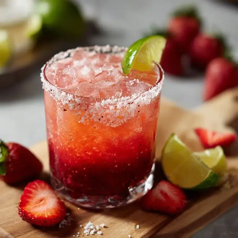 Strawberry Lime Mocktail Margarita