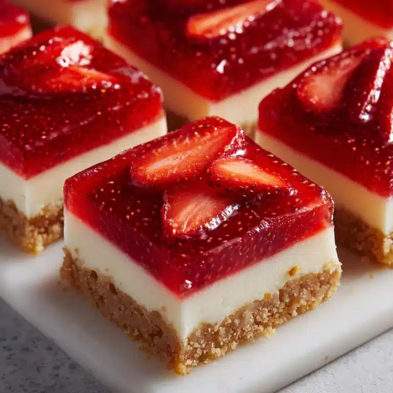 No-Bake Strawberry Cheesecake Bars Recipe