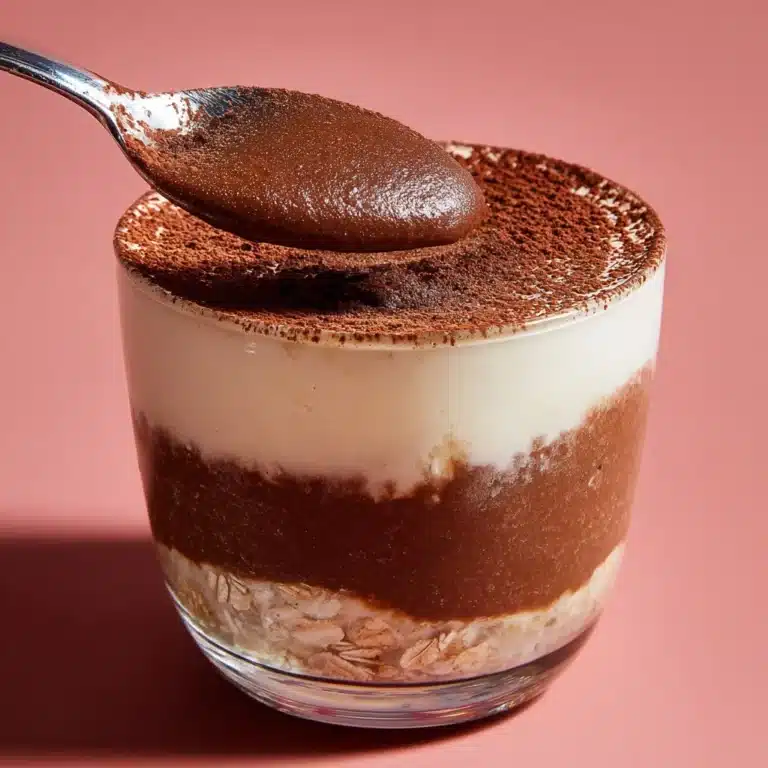 High Protein Tiramisu Overnight Oats