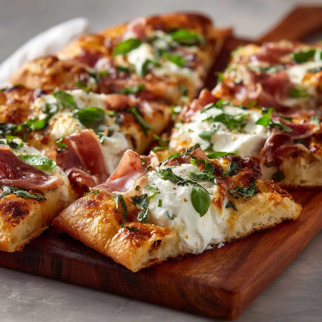 White Pizza with Prosciutto & Hot Honey Recipe - Recipe Image