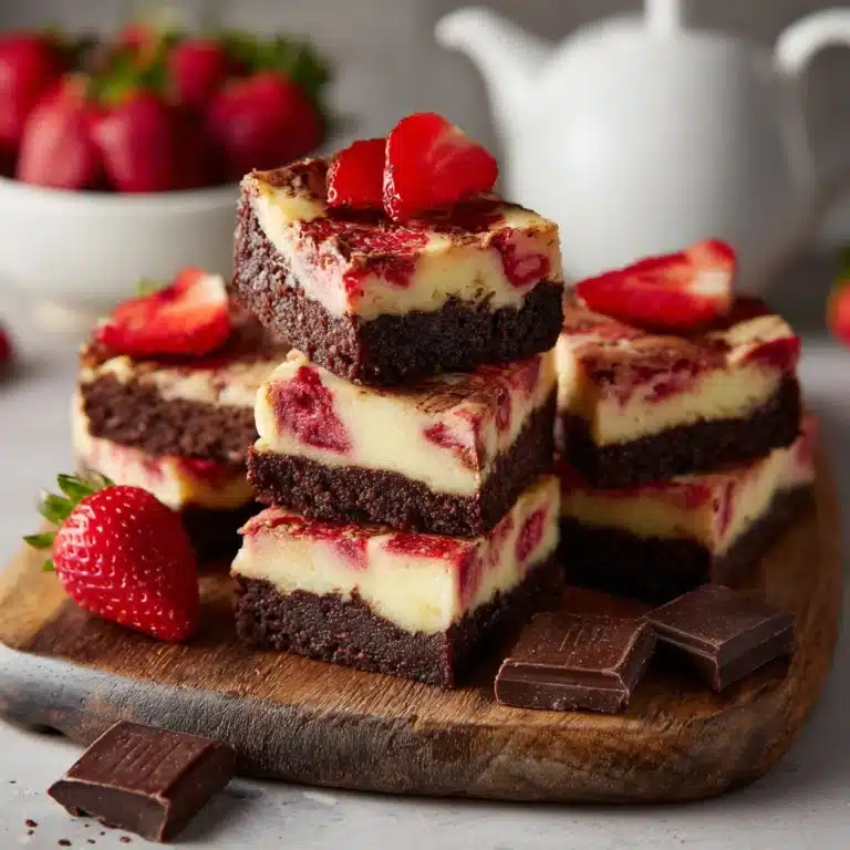 Easy Strawberry Cheesecake Brownies Recipe
