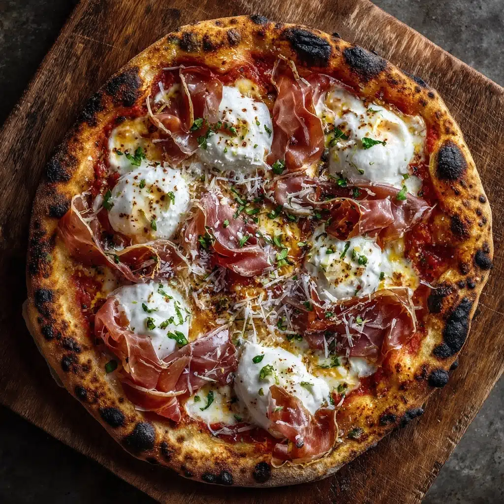 White Pizza with Prosciutto & Hot Honey Recipe - Recipe Image