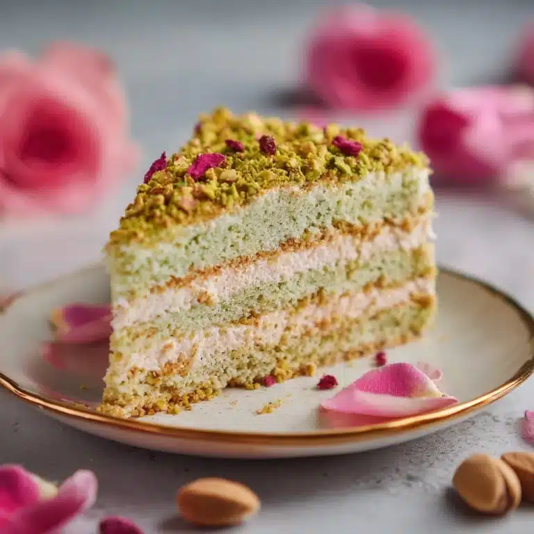 Pistachio Rose Cake Recipe