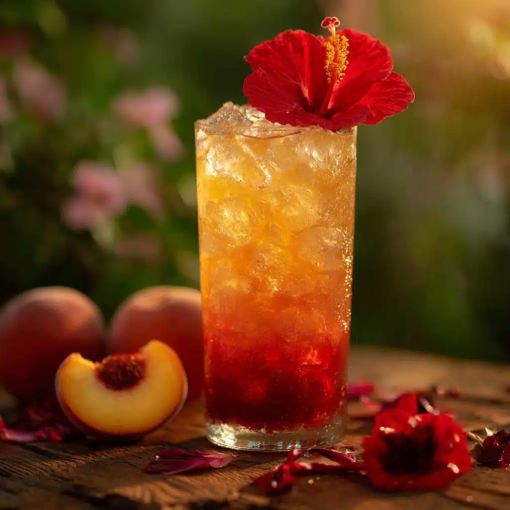 Peach Hibiscus Sunset Tea - Recipe Image