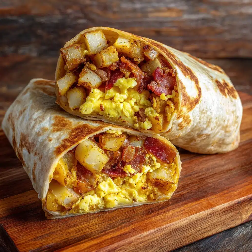 Bacon Egg Cheese Breakfast Burrito - Recipe Image