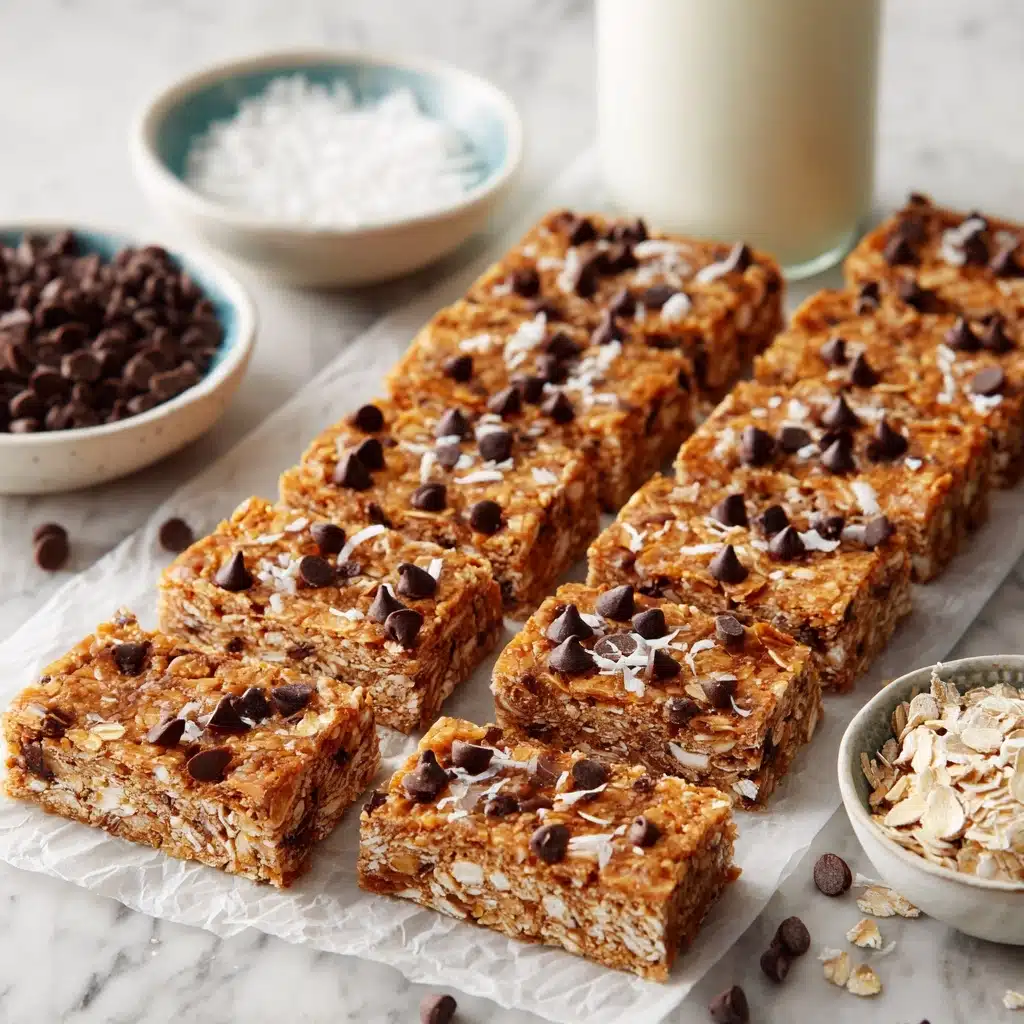 Coconut Chocolate Chip Granola Bars Recipe - Recipe Image