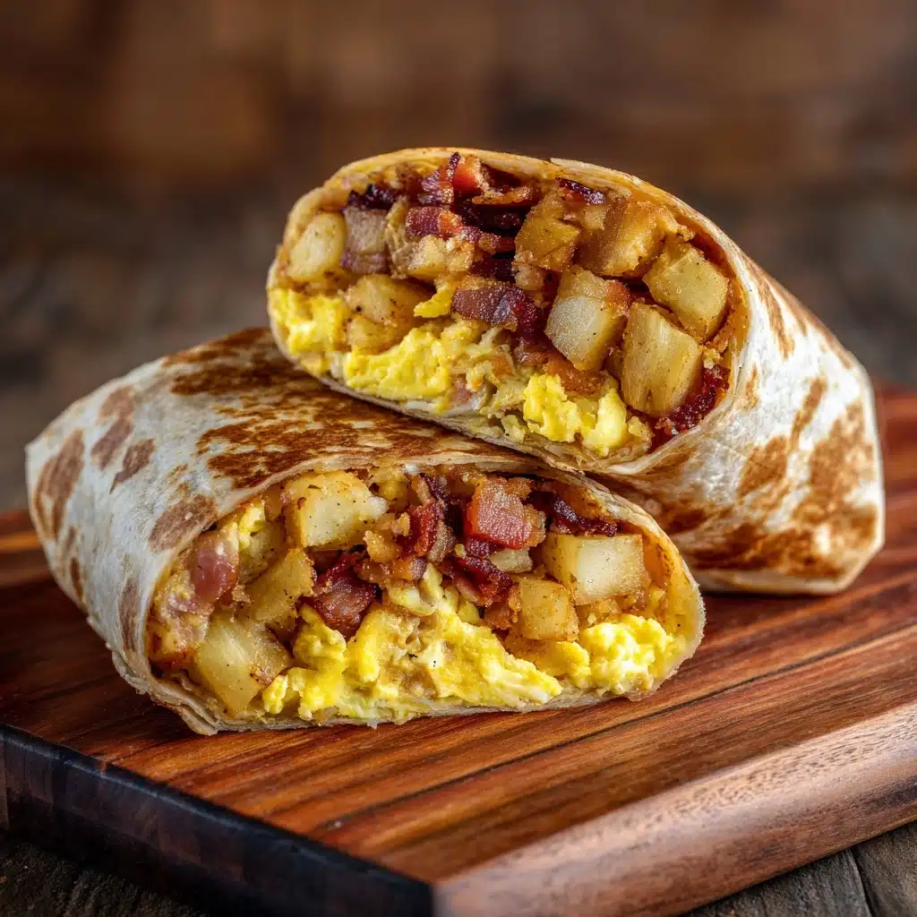 Bacon Egg Cheese Breakfast Burrito - Recipe Image