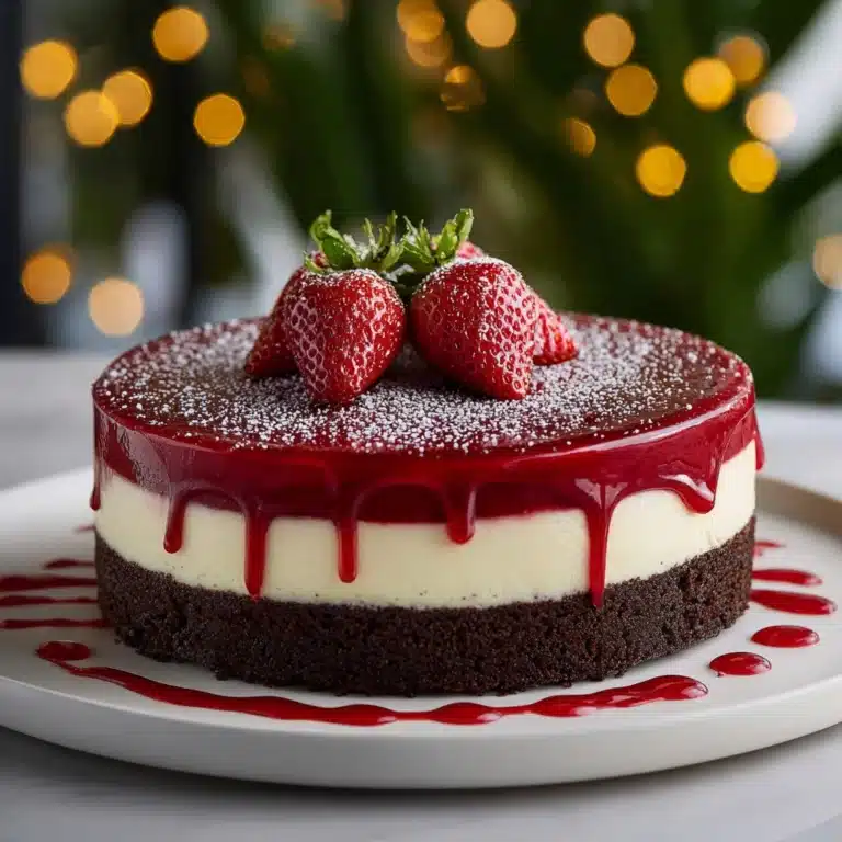 Red Velvet Strawberry Cheesecake
