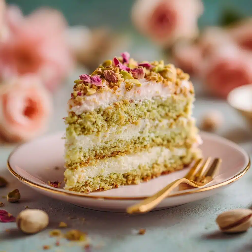 Pistachio Rose Cake Recipe - Recipe Image