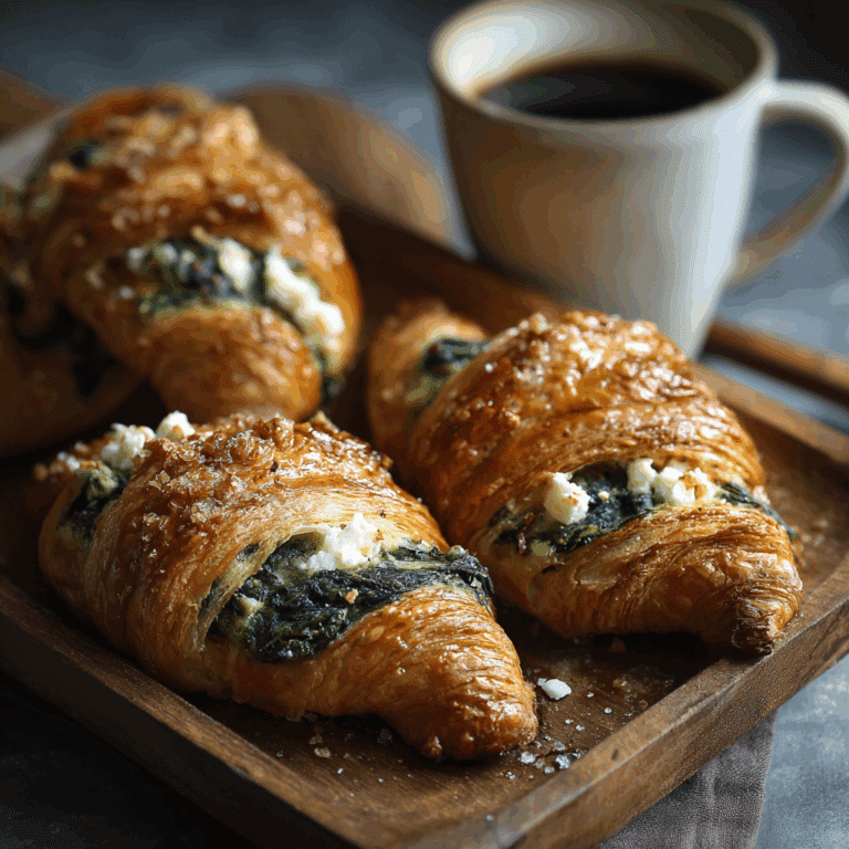 Savory Spinach Feta Croissants