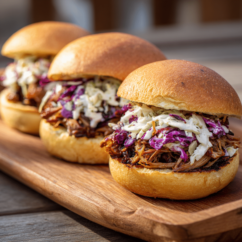 BBQ Pulled Salmon Sandwiches