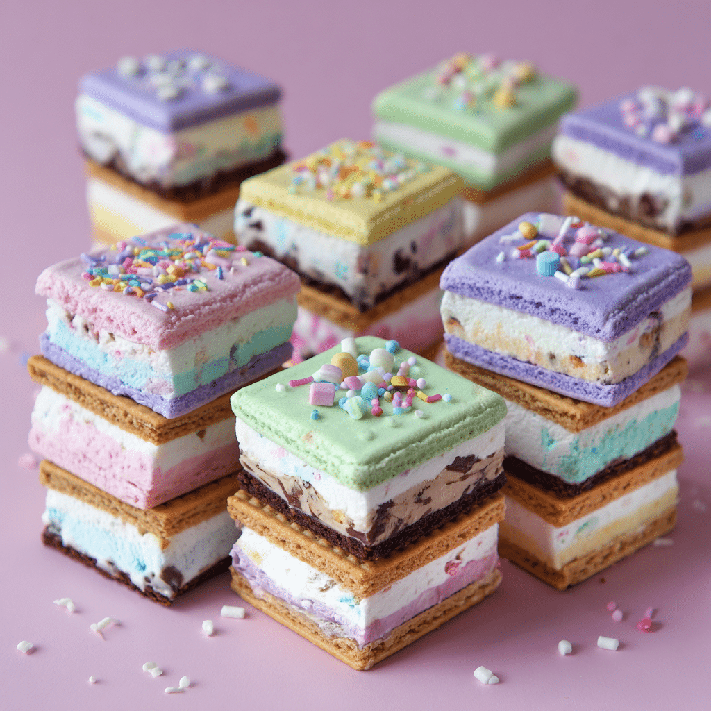 Whimsical Ice Cream Sandwich Towers