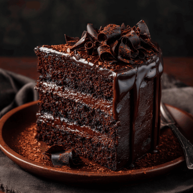 Triple Chocolate Fudge Cake