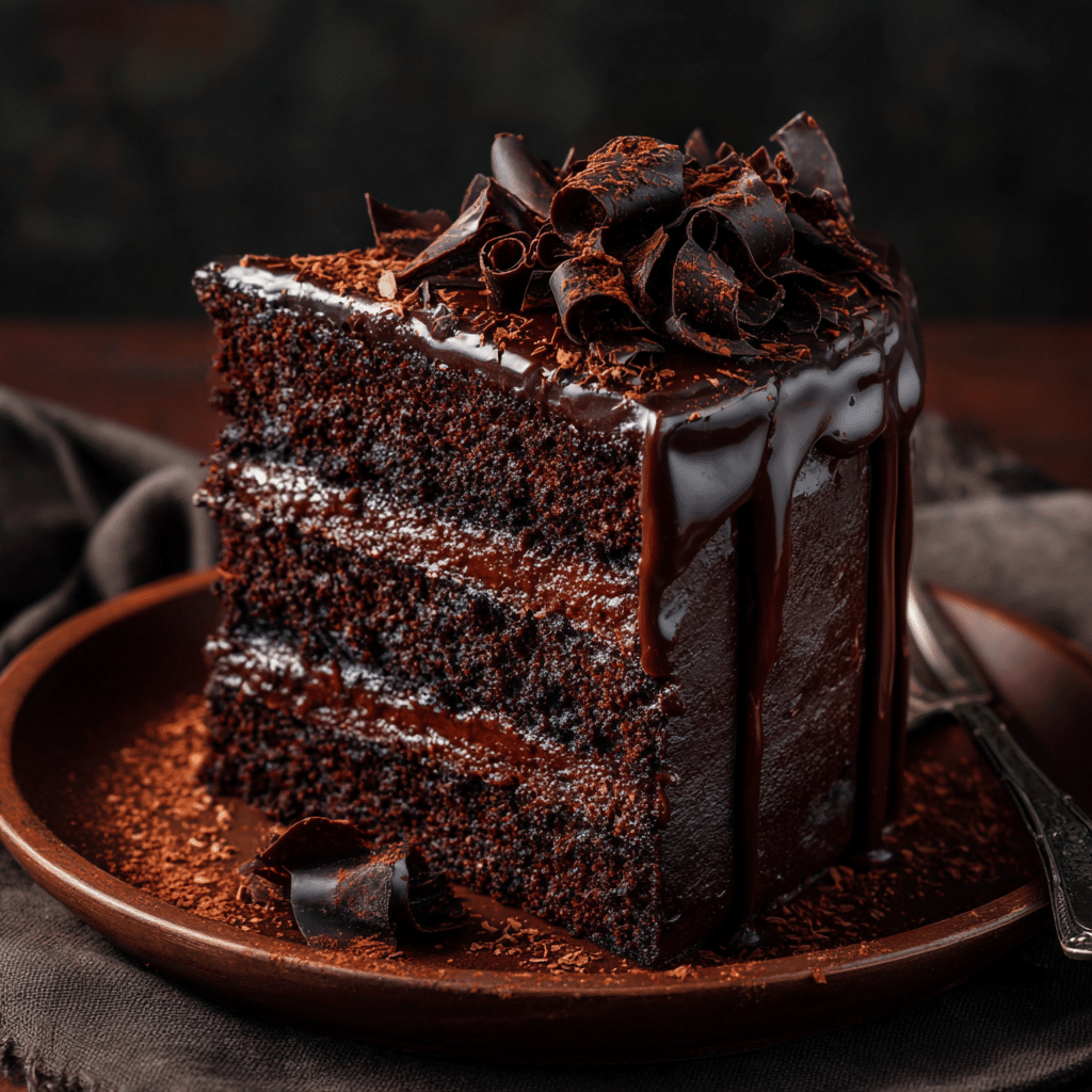 Triple Chocolate Fudge Cake