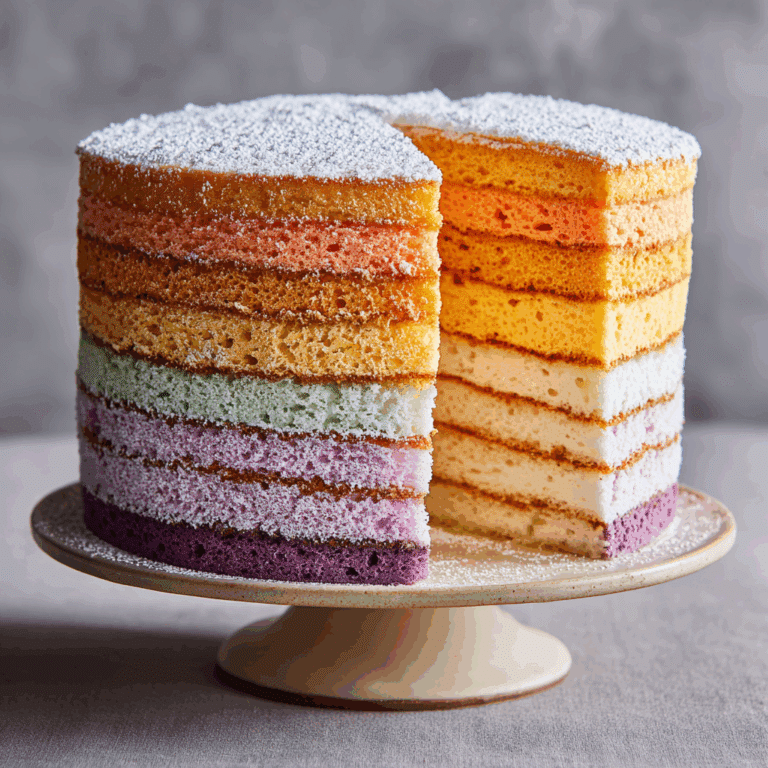Rainbow Chiffon Cake