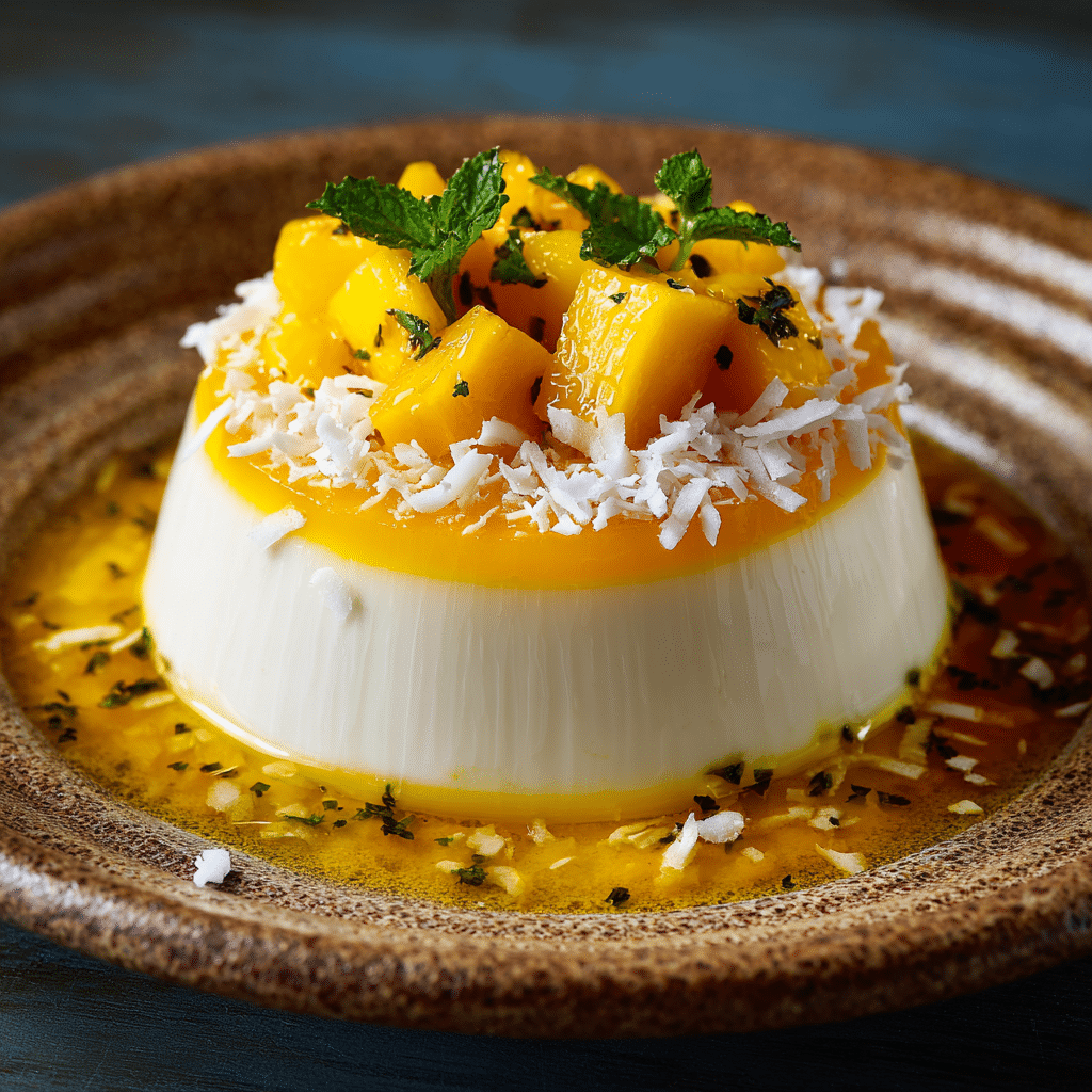 Coconut Mango Panna Cotta