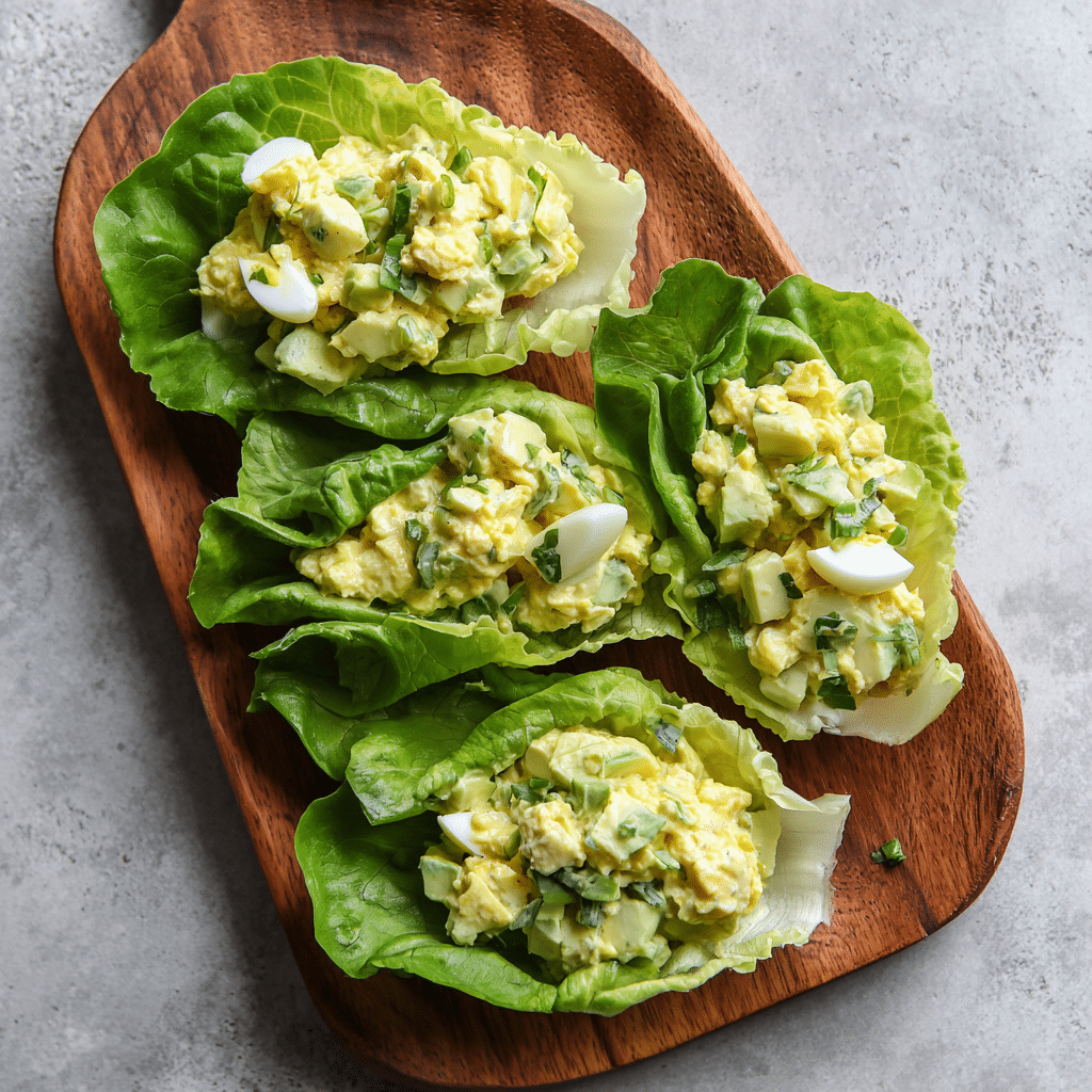 Avocado Egg Salad Lettuce Cups