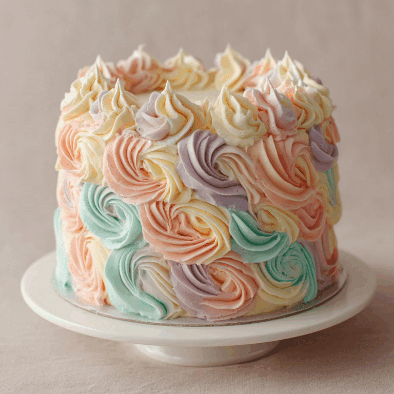 Rainbow Pastel Swirl Cake