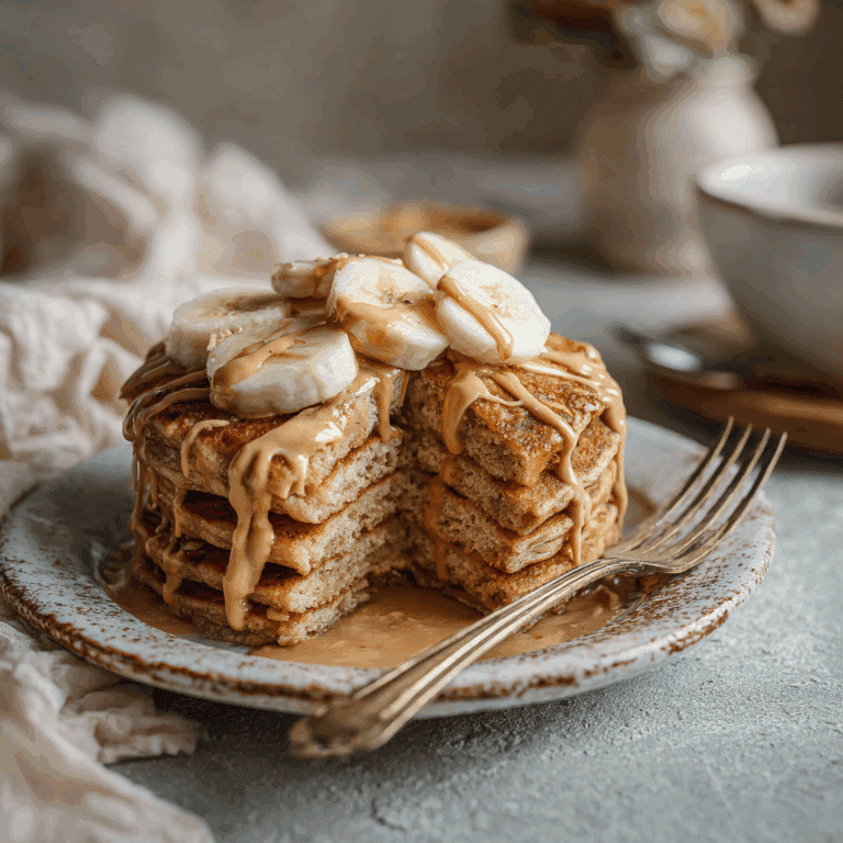 Banana Almond Butter Pancakes