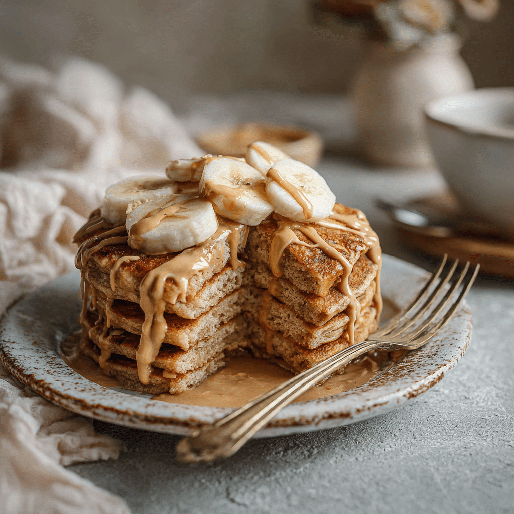 Banana Almond Butter Pancakes