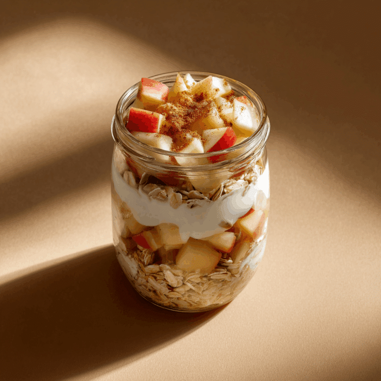 High Protein Apple Cinnamon Overnight Oats