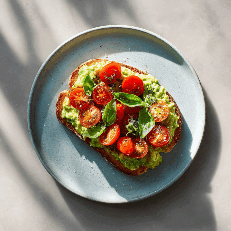 Avocado Toast with Cherry Tomatoes