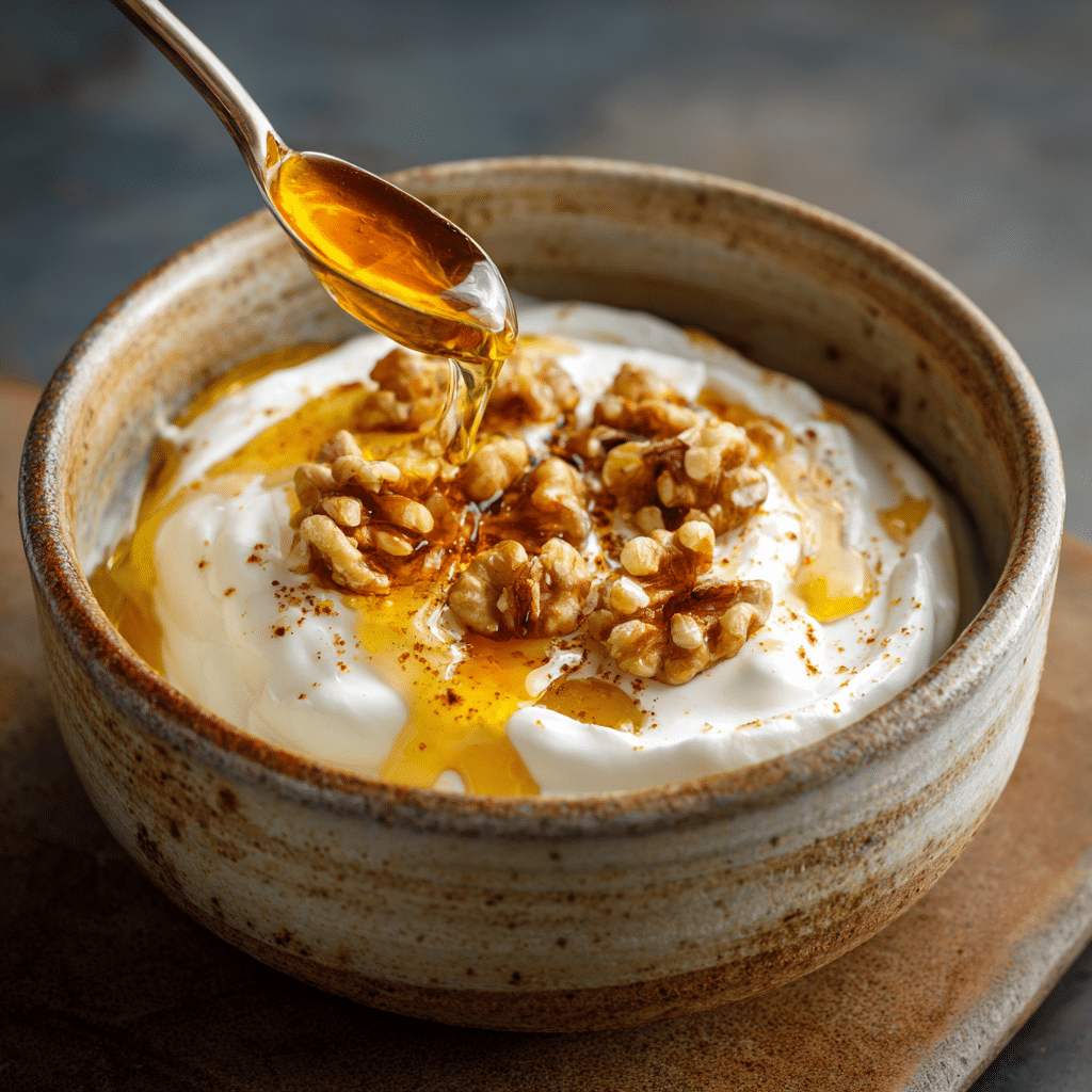 Greek Yogurt with Honey & Walnuts