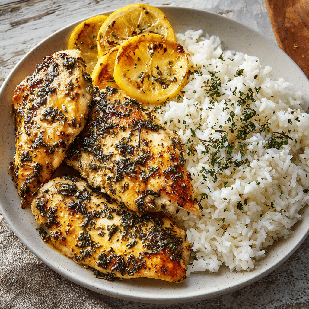 Herbed Lemon Chicken with Rice