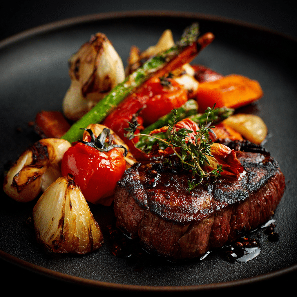 Grilled Steak with Veggies
