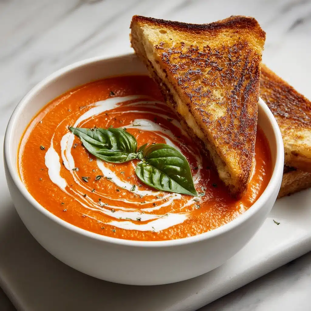 Creamy Tomato Basil Soup with Grilled Cheese
 - Recipe Image