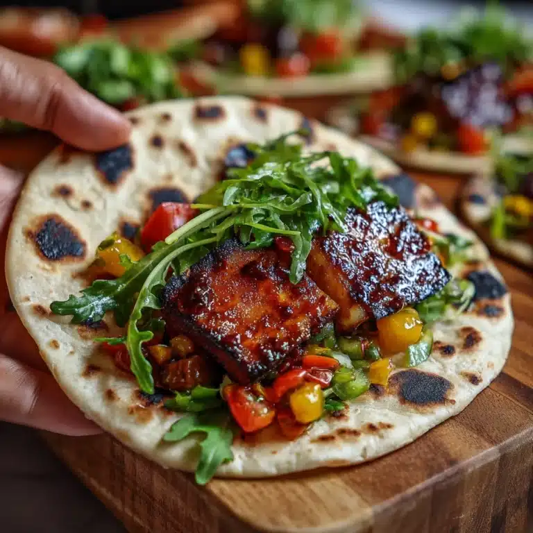 Honey Balsamic Halloumi Tacos with Peach Salsa Recipe