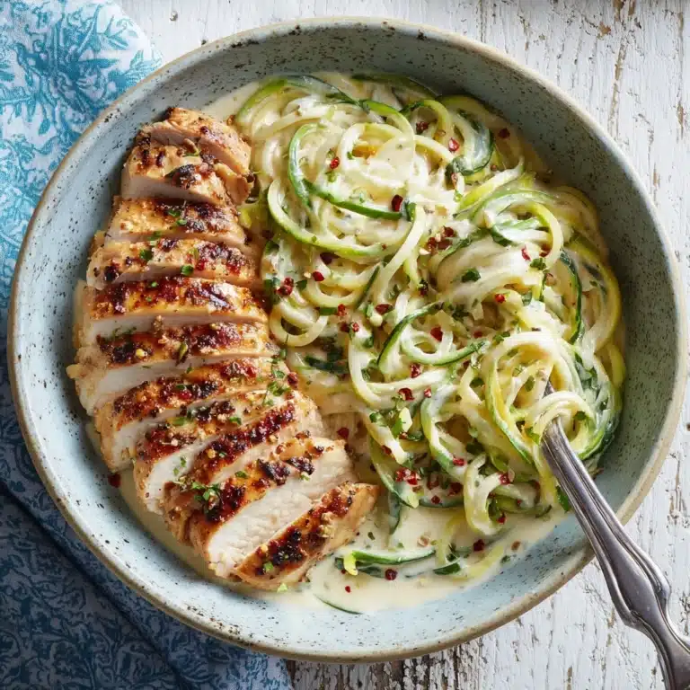 Zucchini Noodle Chicken Alfredo Recipe