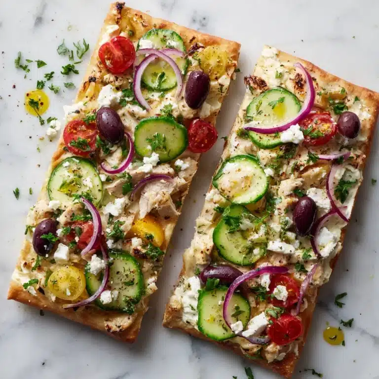 Mediterranean Chicken Flatbread Recipe