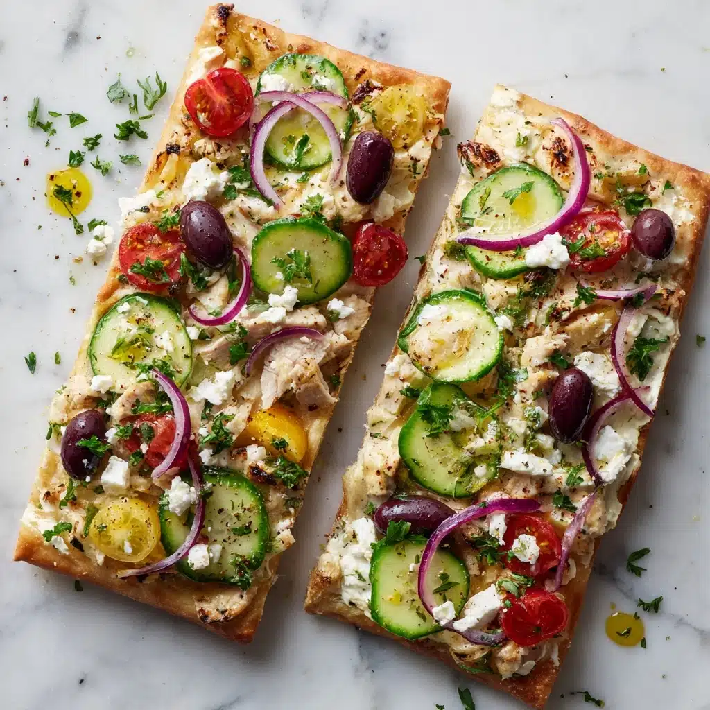 Mediterranean Chicken Flatbread Recipe