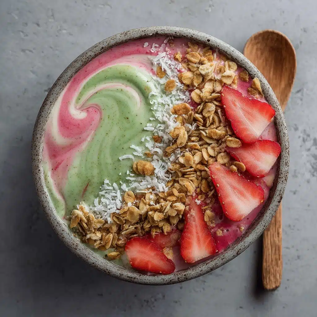 Strawberry Matcha Smoothie Bowl Recipe - Recipe Image