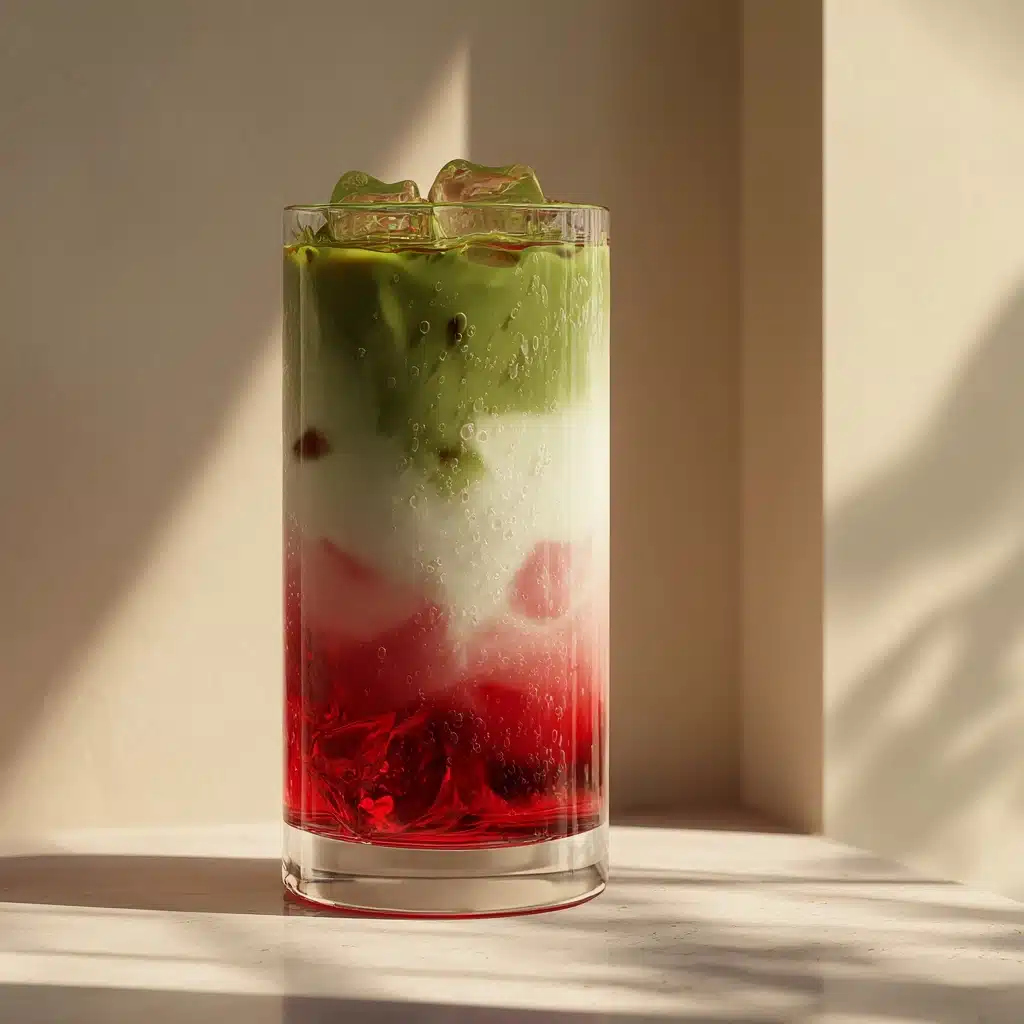 Iced Strawberry Matcha Macchiato Recipe - Recipe Image