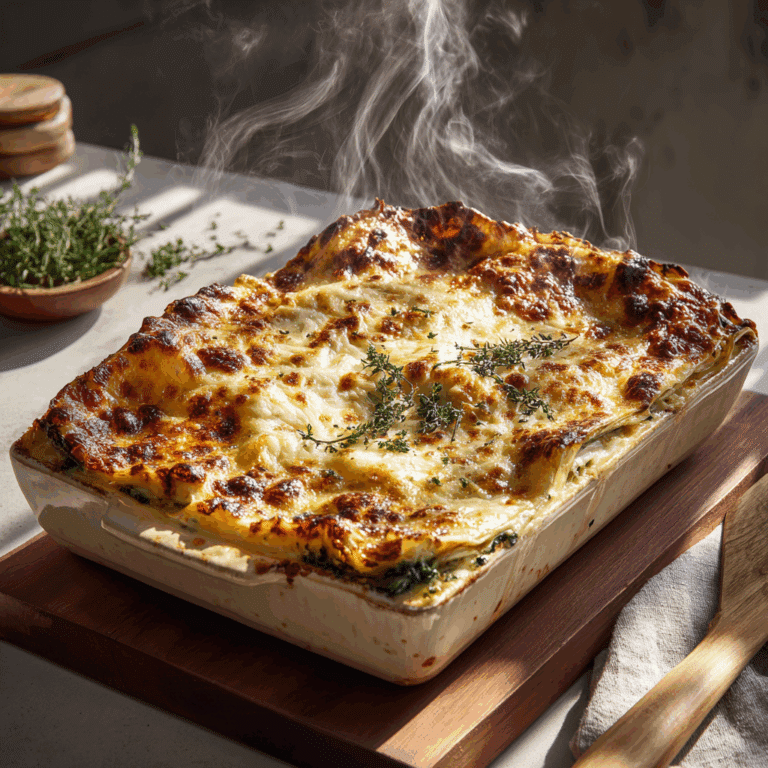 Creamy Spinach & Artichoke Lasagna Recipe