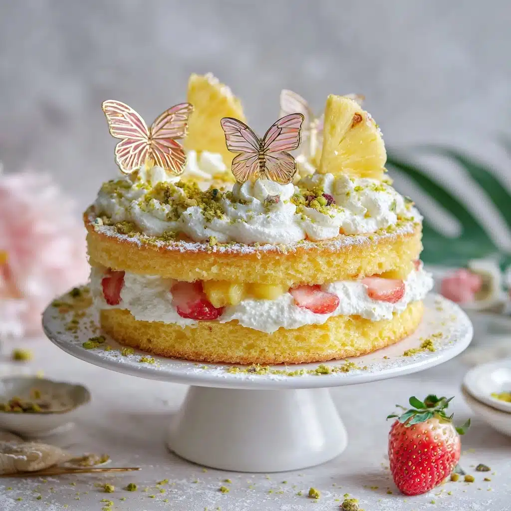Pineapple Cake (Butterfly Cake) Recipe - Recipe Image