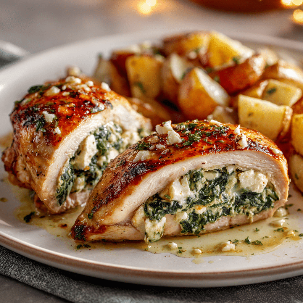 Spinach and Feta Stuffed Chicken Breast Recipe - Recipe Image