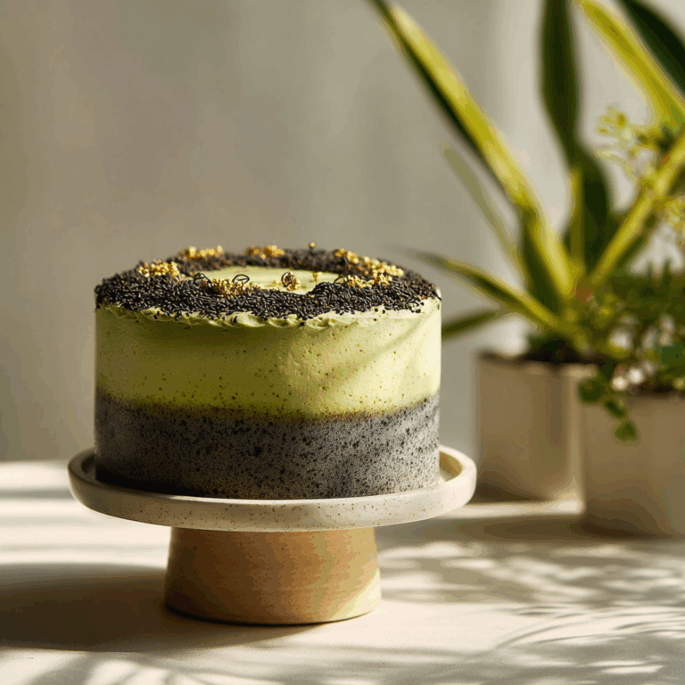 Black Sesame Matcha Cake Recipe
